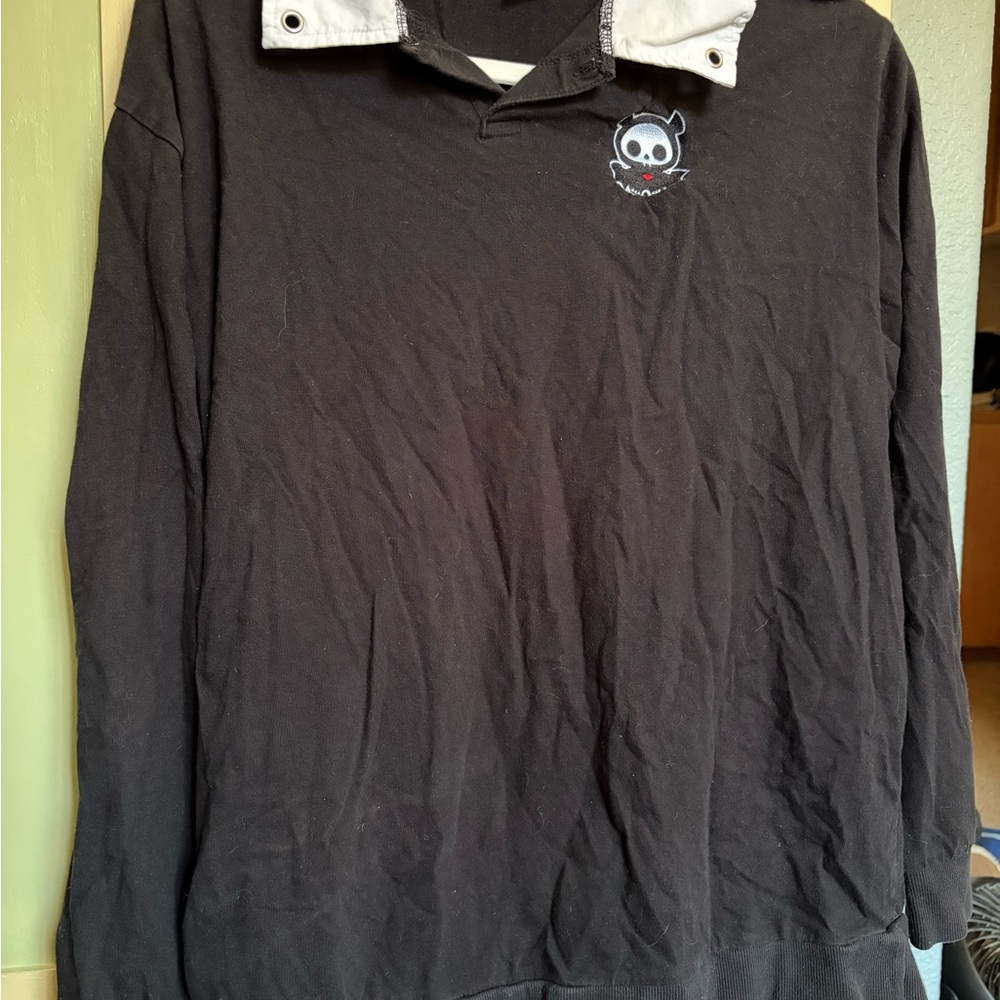 LG Black Sweatshirt with Red Heart Logo